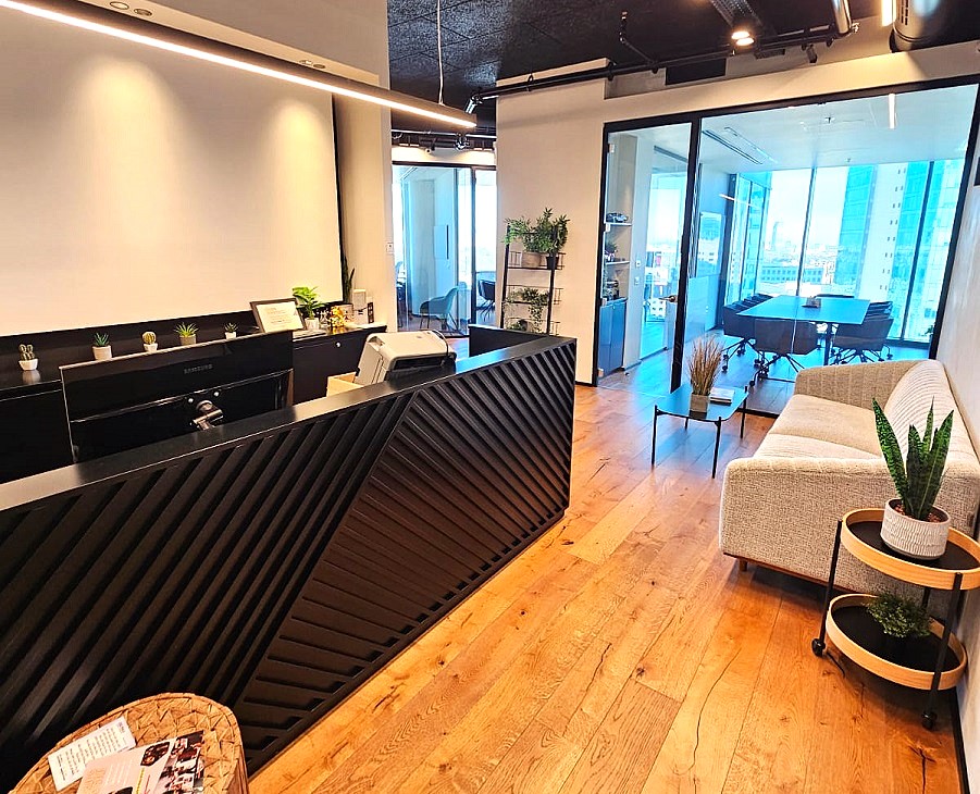 202 מ"ר משרדים להשכרה במגדל מפואר בבורסה, קרובים לרכבות